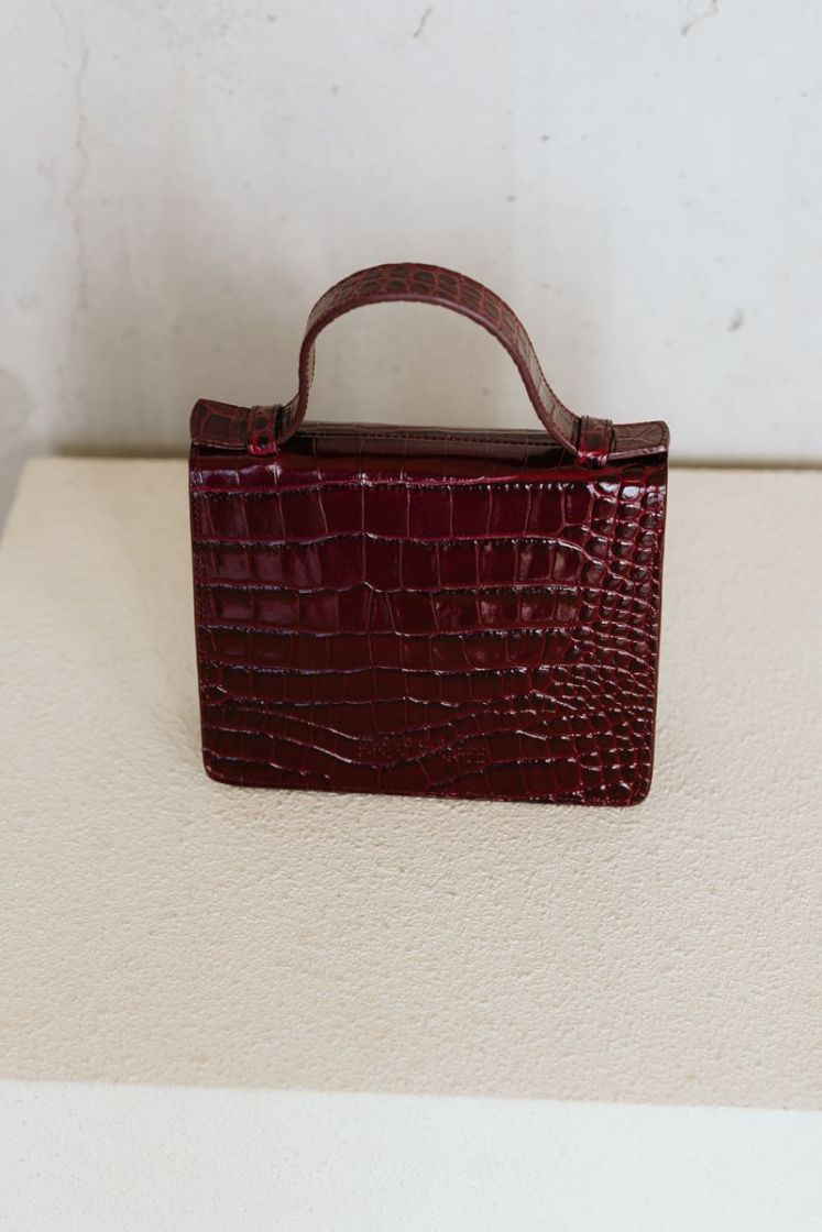 MICRO BRIEFCASE WINE CROCO
