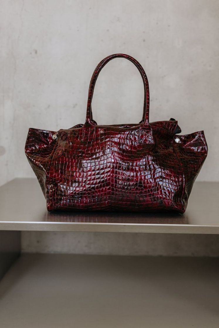 GROCERY BAG WINE NACRE CROC