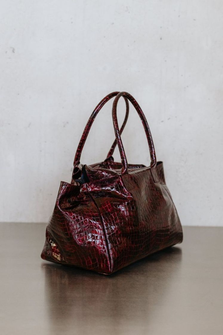 GROCERY BAG WINE NACRE CROC
