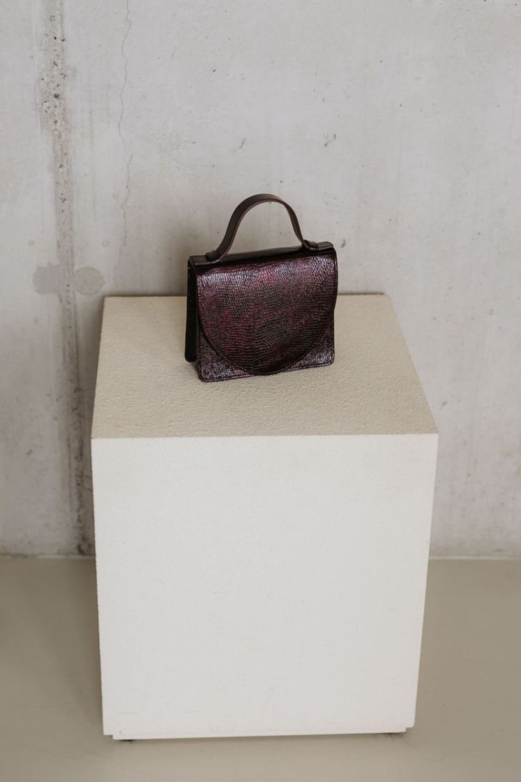 MICRO BRIEFCASE EBONY WINE SNAKE
