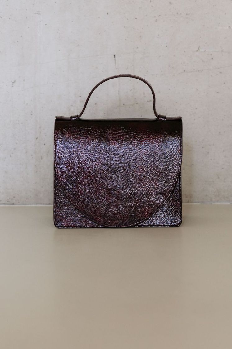 MINI BRIEFCASE EBONY WINE SNAKE