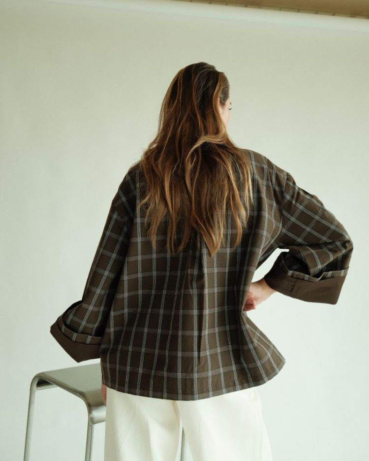 AGATHASW BROWN CHECK